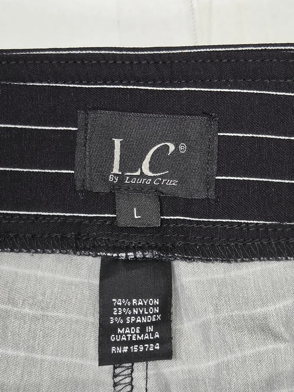 Men's Black Pinstripe Flat Front Casual Shorts